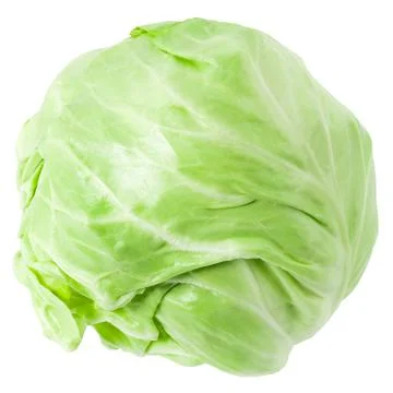Fresh cabbage isolated on white background with clipping path Stock Photos