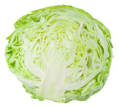 Fresh cabbage isolated on white background with clipping path Stock Photos