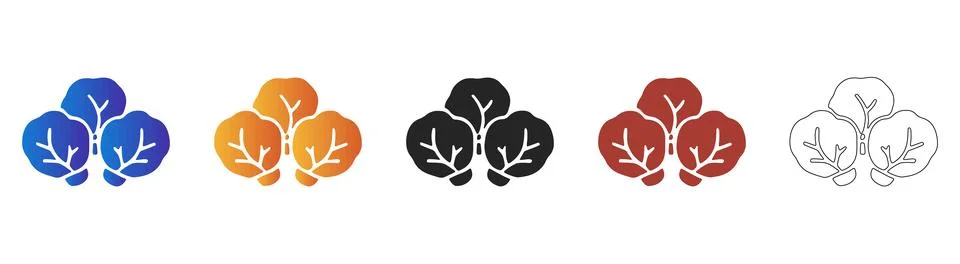 Fresh cabbage vegetable icon in various styles Ilustración de archivo