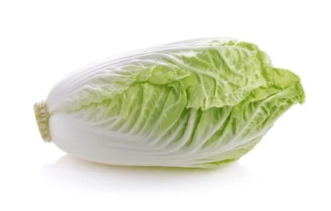 Fresh cabbage on white background Stock Photos