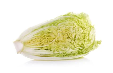 Fresh cabbage on white background Stock Photos