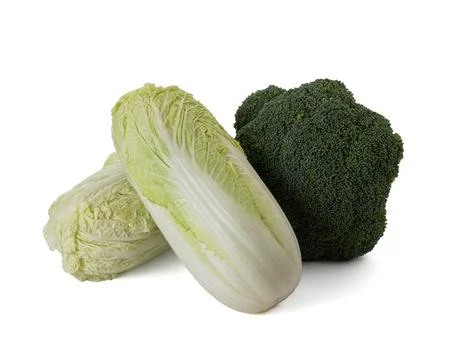 Fresh cabbages on white background Stock Photos