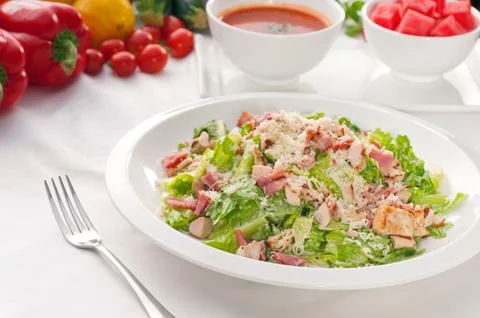 Fresh caesar salad Stock Photos