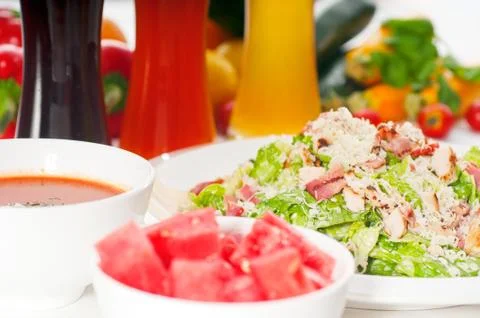 Fresh caesar salad Stock Photos