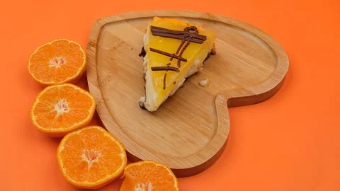 Fresh cake rotate Stock Footage 261800991