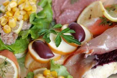 Fresh canapes Stock Photos