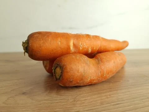 Fresh carrots on the table Stock Photos