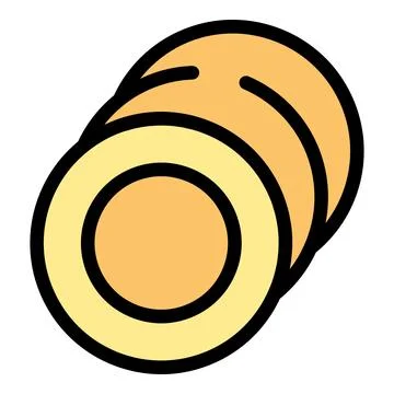 Fresh cassava vegetable root showing slices icon Stock Illustration
