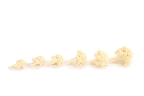Fresh cauliflower cabbage vegetable on white background Foto stock