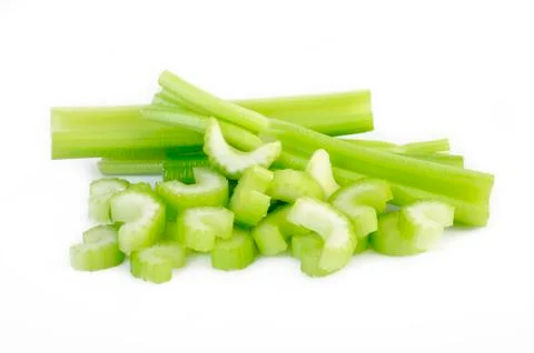 Fresh celery isolated on white background Stock Photos