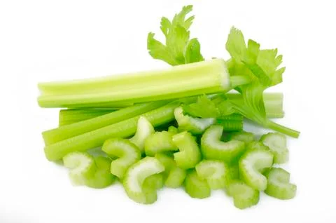 Fresh celery isolated on white background Stock Photos
