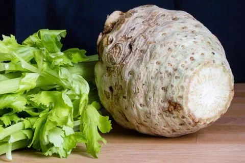 Fresh celery root Stock Photos