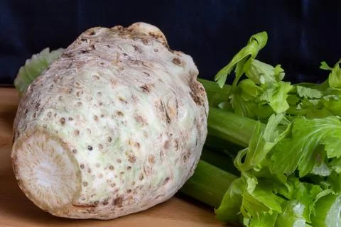 Fresh celery root Stock Photos