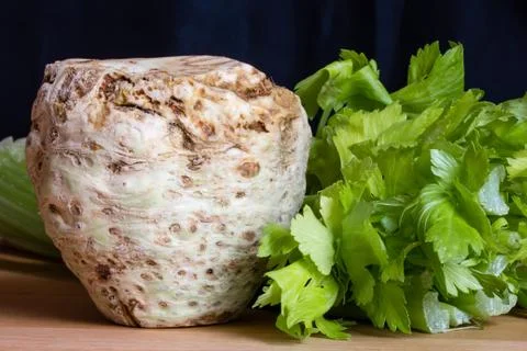 Fresh celery root Stock Photos