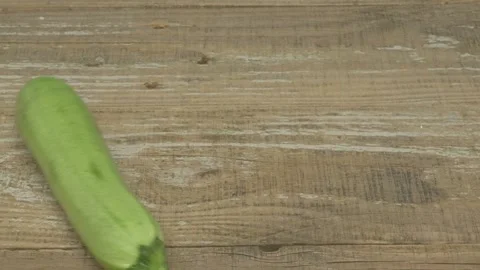 A Fresh Celery Stalk Lovingly Placed on a Rustic Wooden Surface for a 動画素材 282516020