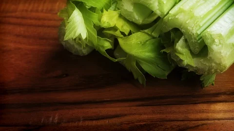 Fresh Celery stalks extreme close up stock footage 스톡 동영상 102985111