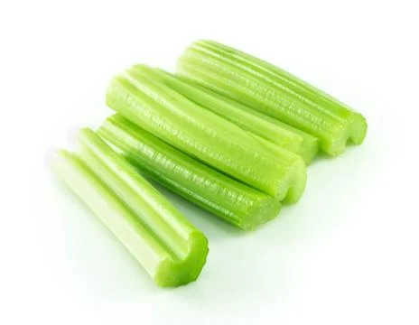 Fresh celery vegetable isolated on white background, food for health Stock Photos