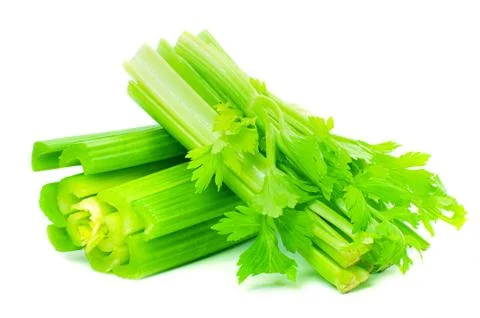 Fresh celery on white background. Stock Photos