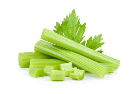 Fresh celery on white background Stock Photos