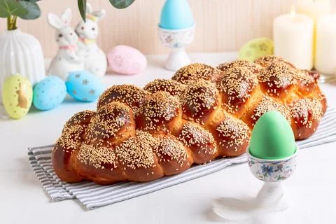 Fresh challah bread. Stock Photos