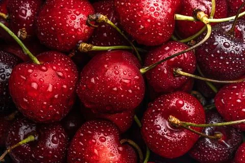 Fresh cherries background. Cherry background Stock Photos