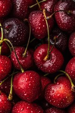 Fresh cherries background. Cherry background Stock Photos