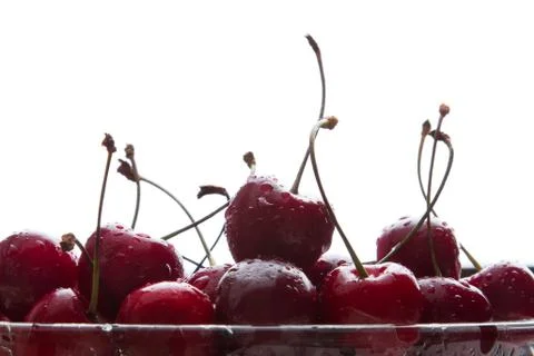 Fresh cherries close-up. Foto stock