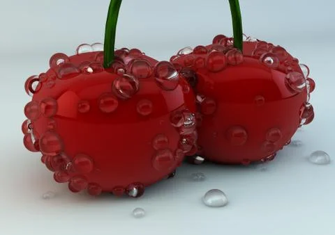 Fresh cherries Illustrazione stock