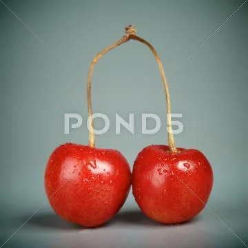 Fresh cherries Stock Photos