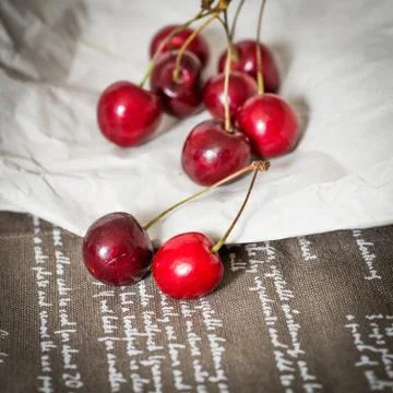 Fresh cherries Stock Photos