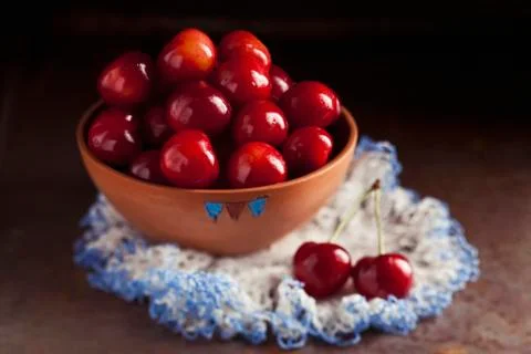 Fresh cherries Stock Photos