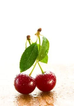 Fresh cherries Stock Photos