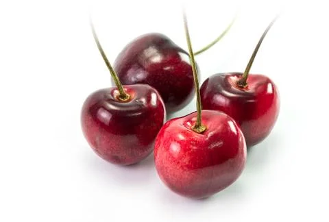 Fresh cherry fruit isolated Stock Photos