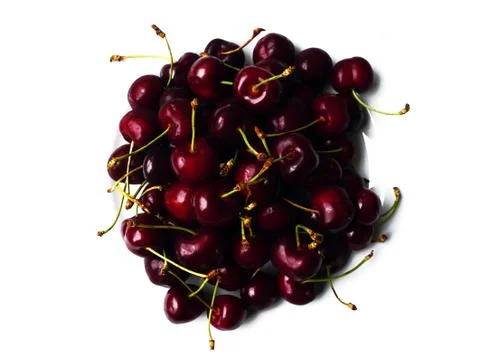 Fresh cherry fruit top view Stock Photos