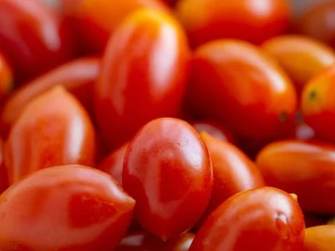 Fresh cherry tomatoes close-up Stock Photos