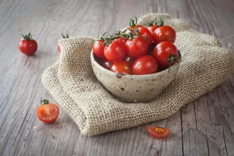 Fresh cherry tomatoes Stock Photos