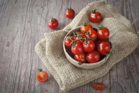 Fresh cherry tomatoes Stock Photos