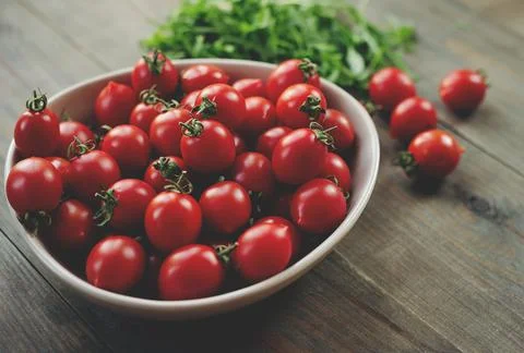 Fresh cherry tomatoes Stock Photos