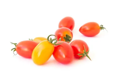 Fresh cherry tomatoes on white background Stock Photos