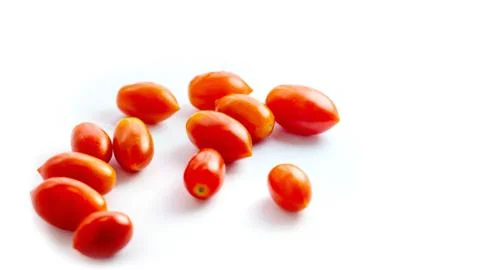 Fresh cherry tomatoes on white background Stock Photos