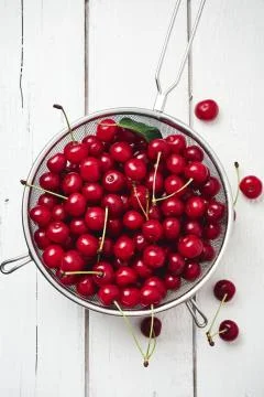 Fresh cherry on a white background. Stock Photos