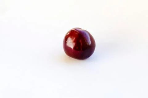 Fresh cherrys. background. Macro detail, cherry isolated. Stock Photos