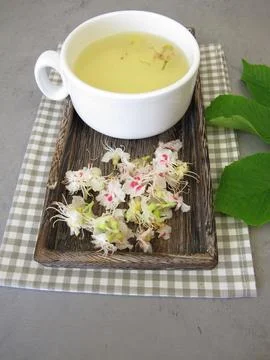 Fresh chestnut tea Stock Photos