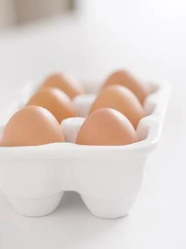 Fresh chicken eggs Stock Photos