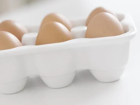 Fresh chicken eggs Stock Photos