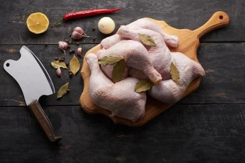 Fresh chicken meat on a table Stock Photos