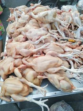 Fresh chicken placed on the table Foto stock
