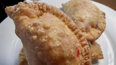 Fresh Chicken, Spinach and cheese empanadas from Peru Видео 340052974