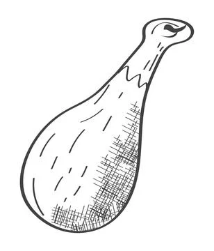 Fresh chicken thigh Stock Illustration