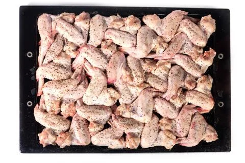 Fresh chicken wings Stock Photos